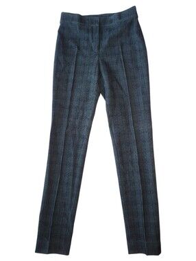 Akris Punto Green Houndstooth Print High Rise Trouser Pants US 6